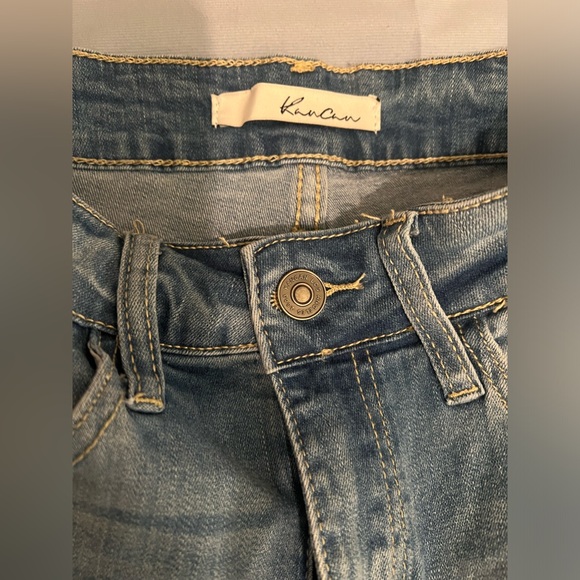 KanCan Women’s Denim Fringe Shorts - Picture 2 of 5